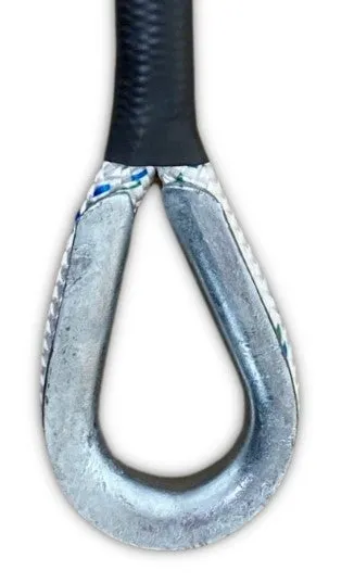 10mm Pulling Rope - (PE -3,250 kgs) (SGE -2,925 kgs) Polyester Double Braid White with Blue Fleck
