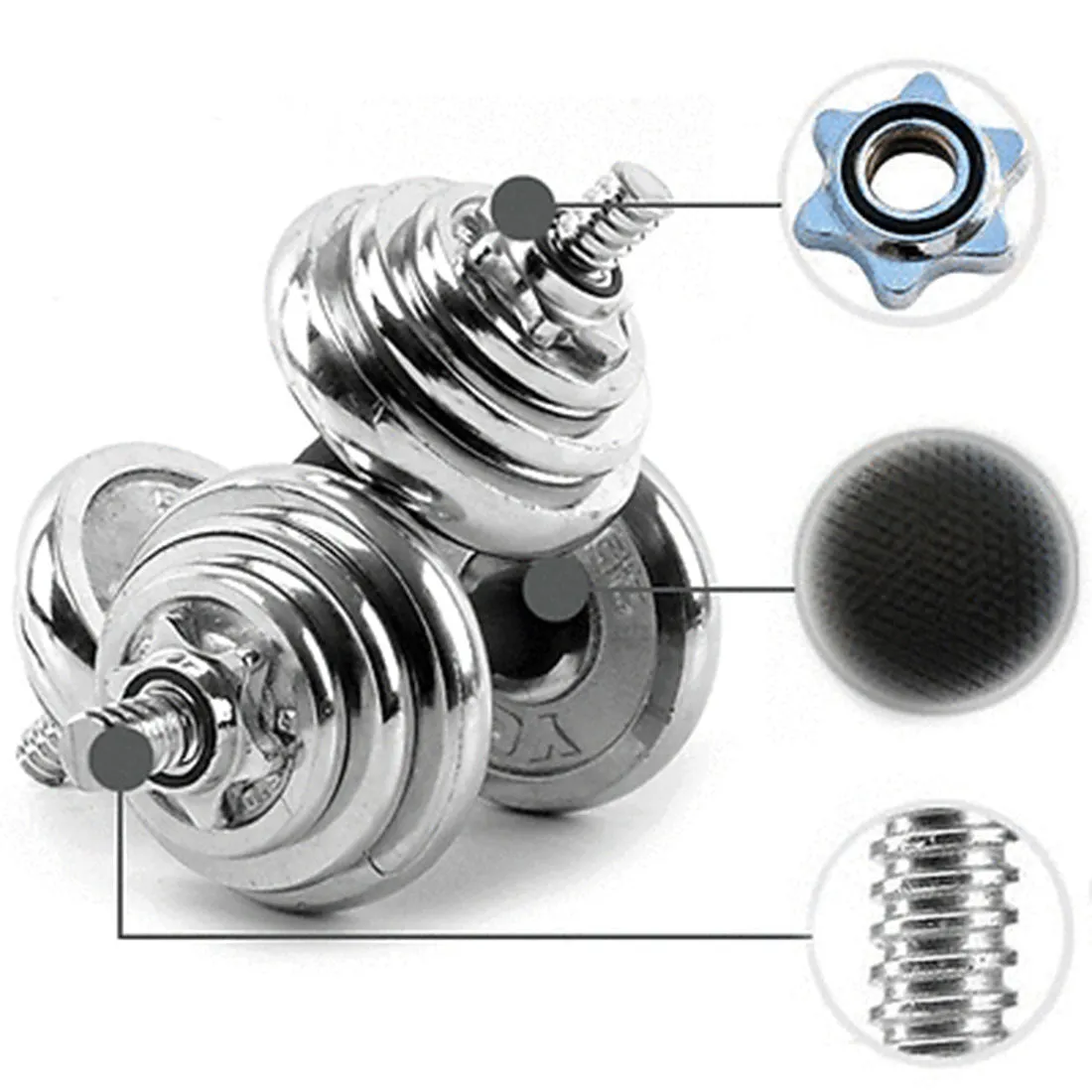 20KG York Dumbbell Set | Home Gym Weights | Barbell with Case