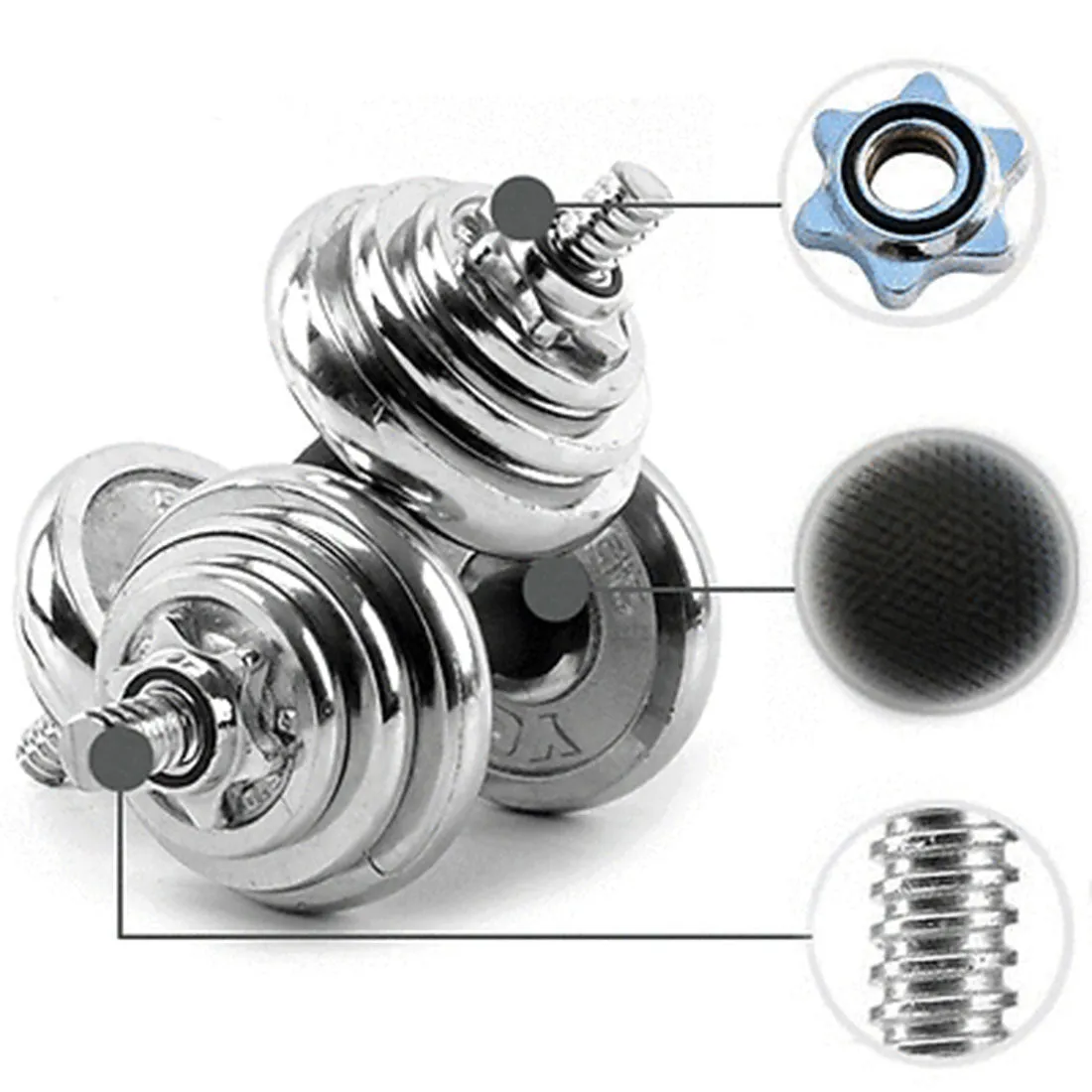 30KG Chrome Dumbbell Set | Home Gym Weights | Fitness Barbell with Case