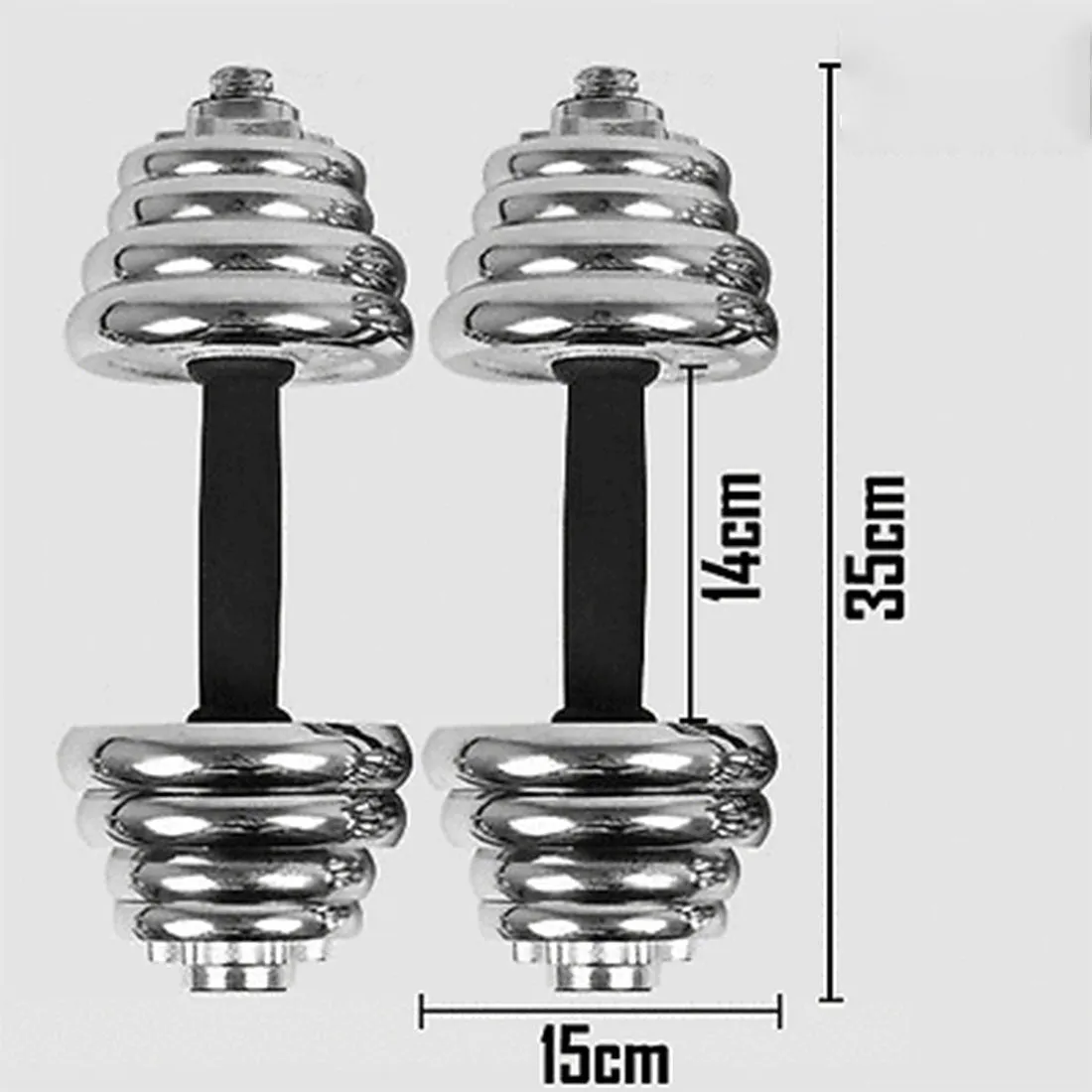 30KG Chrome Dumbbell Set | Home Gym Weights | Fitness Barbell with Case