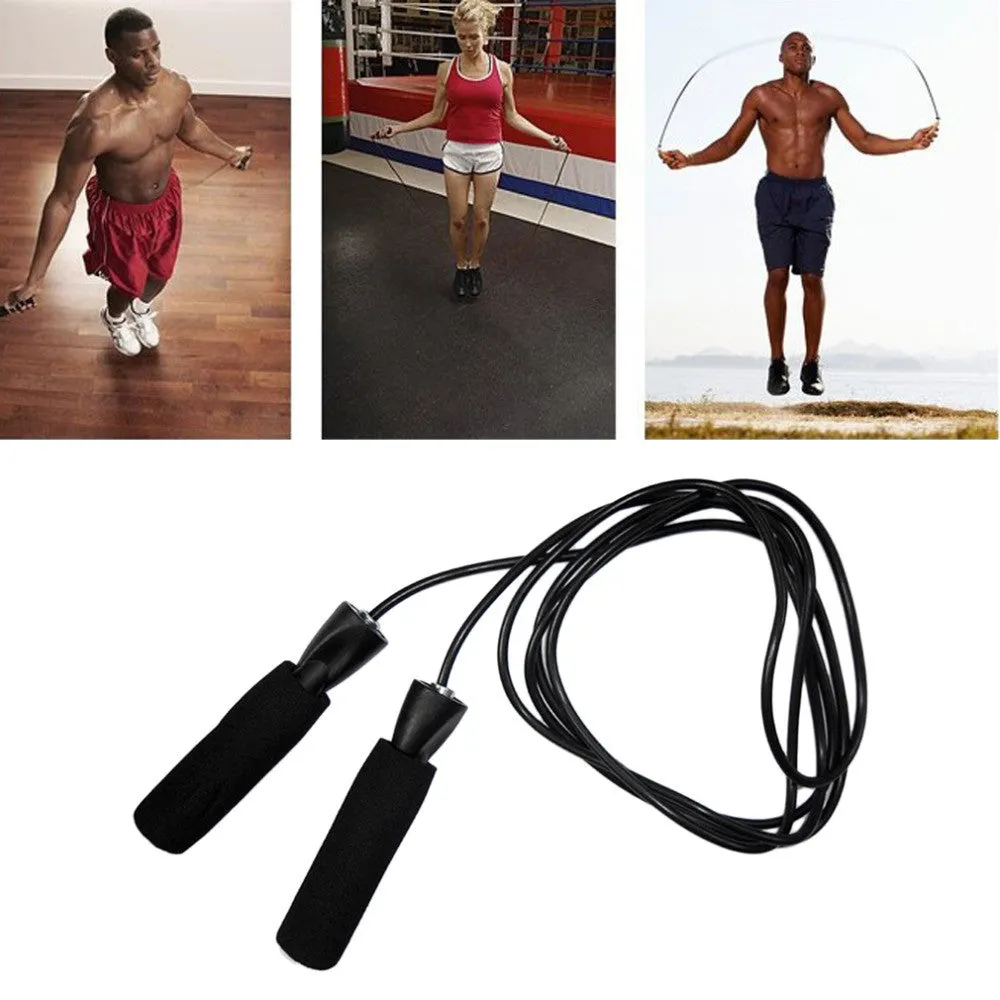 Adjustable Jump Rope With Flexible PVC Cord And Foam Handles