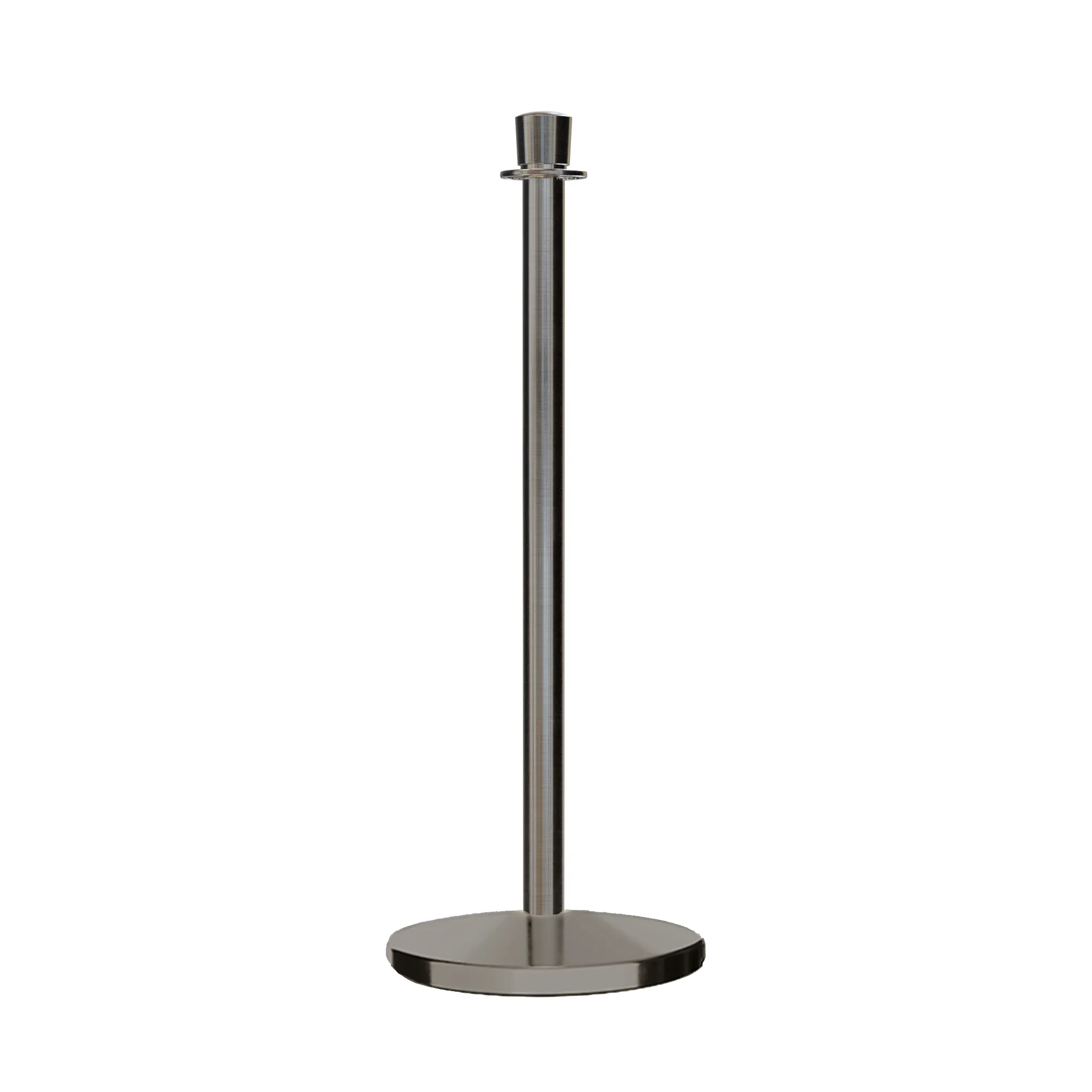 Crown Top Post and Rope Stanchion with Cast Iron Base - Montour Line CILine