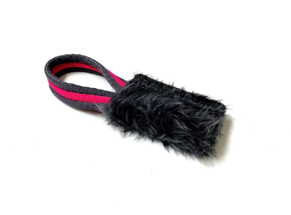 Dog Training Treat Bag Obedience Retrieve Furry Long Prey Dummy In Various Colours Small 4" x 2"