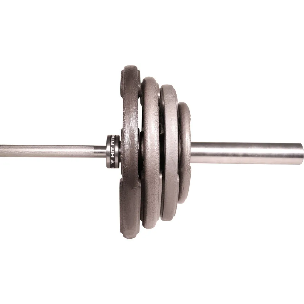 Hit Fitness 100kg Cast Iron Tri-Grip Weight Plate Set