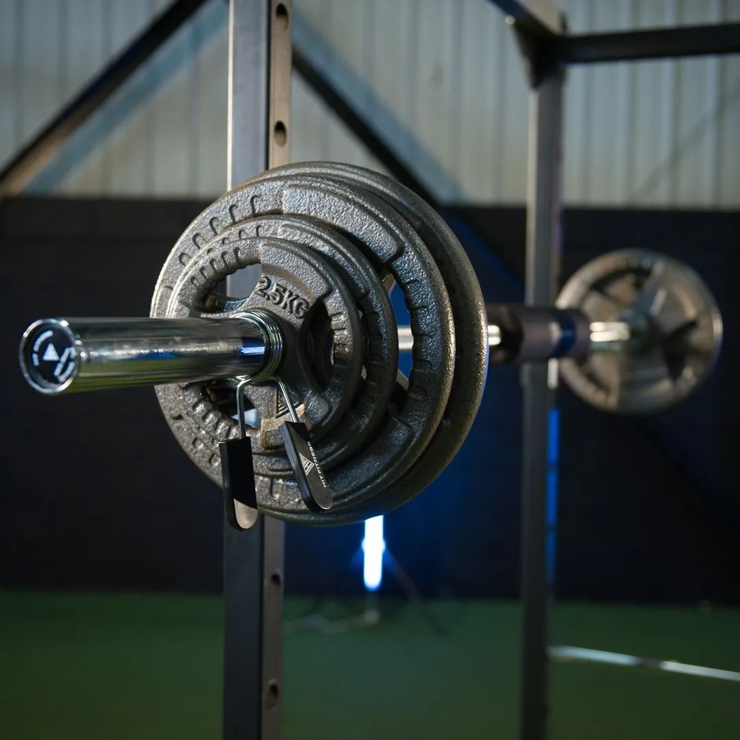 Hit Fitness 100kg Cast Iron Tri-Grip Weight Plate Set