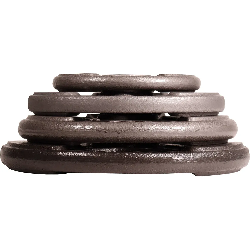 Hit Fitness 100kg Cast Iron Tri-Grip Weight Plate Set