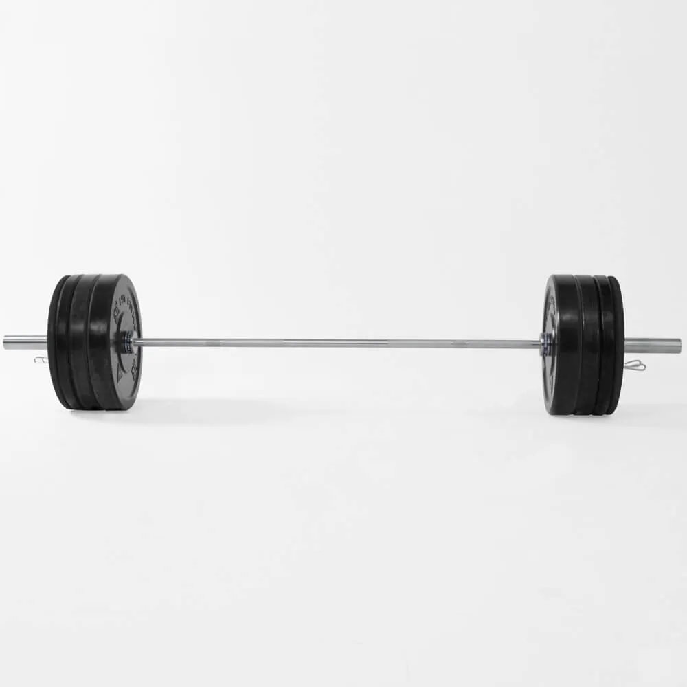 Hit Fitness 120kg Black Bumper Plates Athletic Weight Set