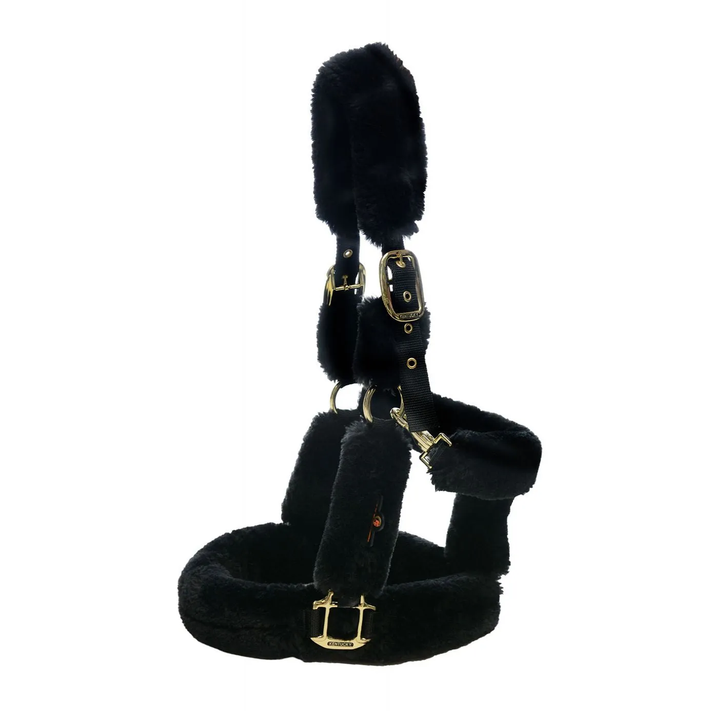 Kentucky Horsewear Sheepskin Headcollar - Black