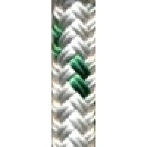 Polyester Braid - 5/8" White w/Green $/FT