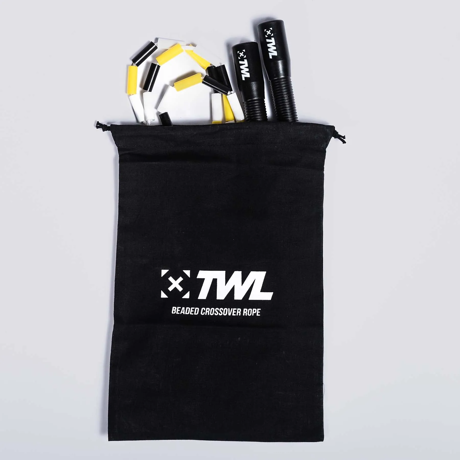 TWL - BEADED CROSSOVER ROPE - BLACK/WHITE/YELLOW
