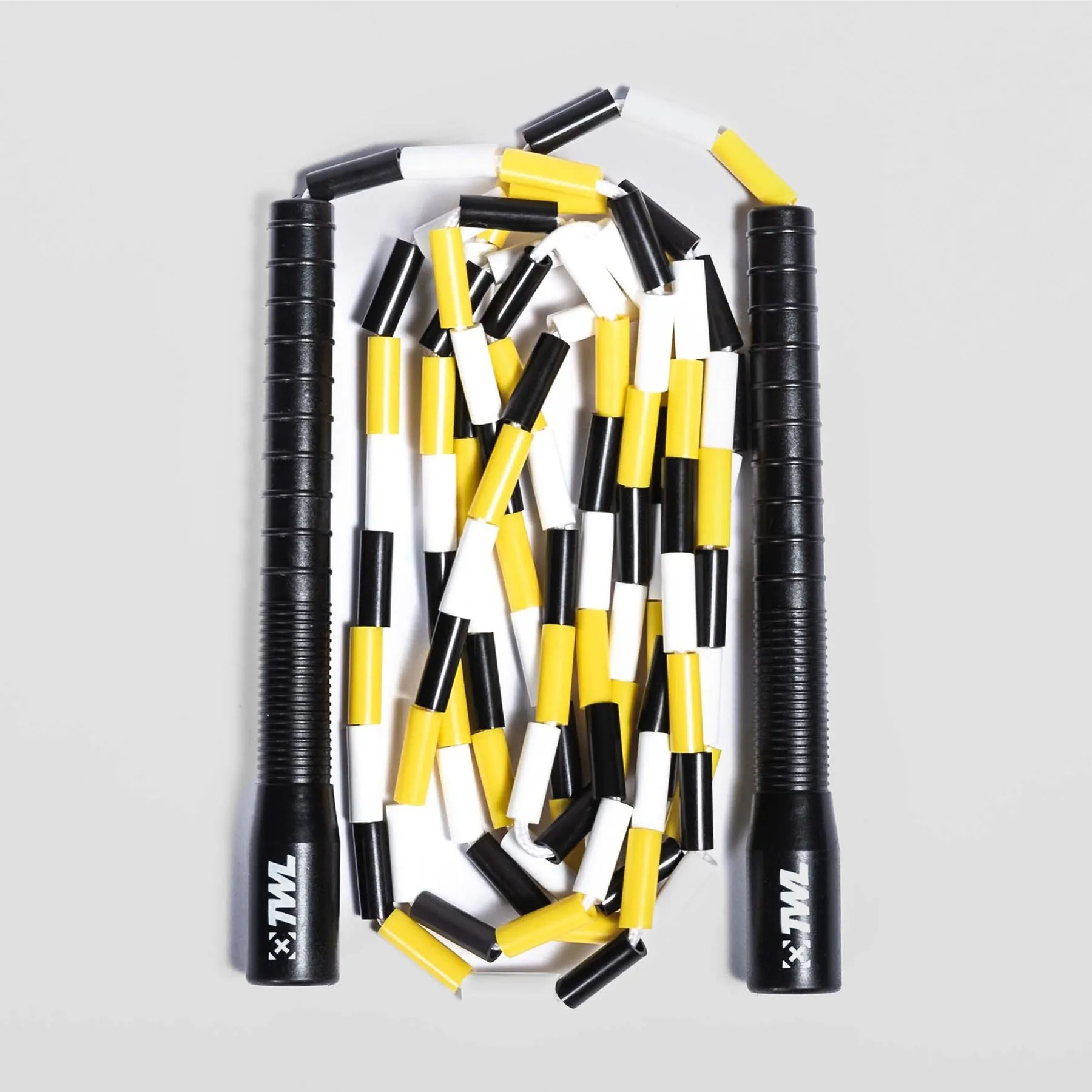 TWL - BEADED CROSSOVER ROPE - BLACK/WHITE/YELLOW